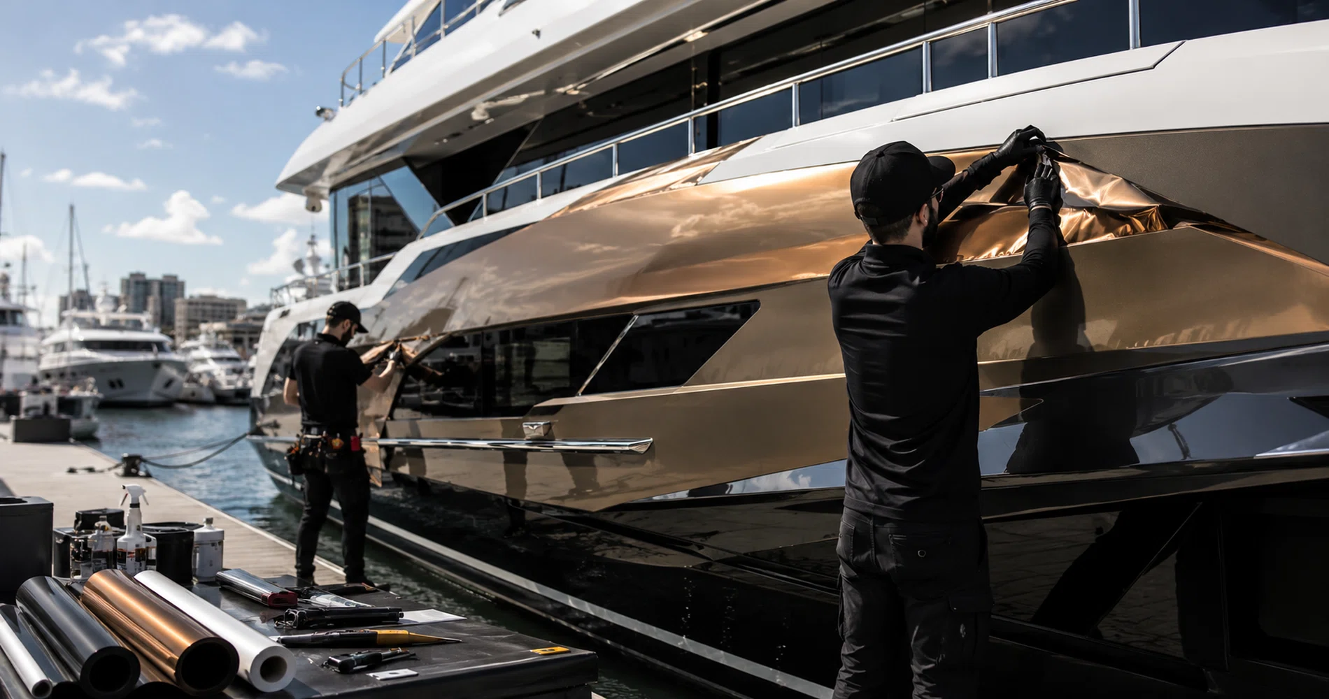 Yacht Wrapping Εφαρμογές σε Super Yachts